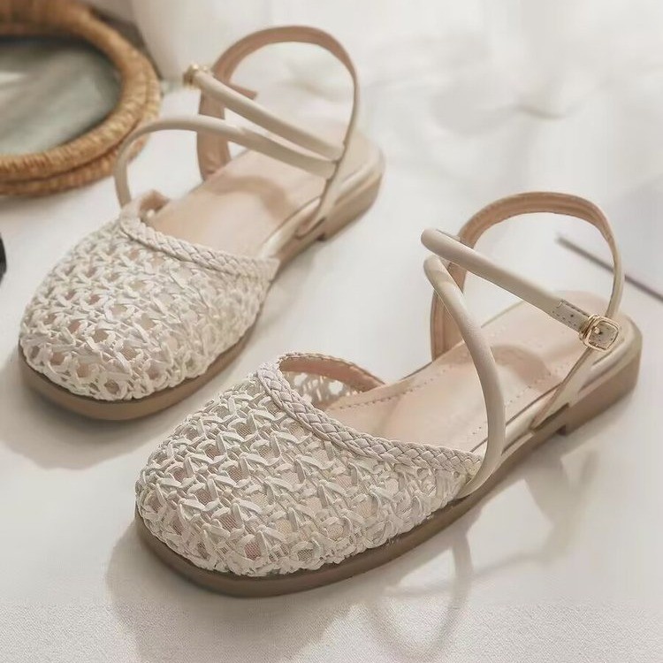 Sandals - Fransız Tarzı Kadınlar için Kapalı Burunlu