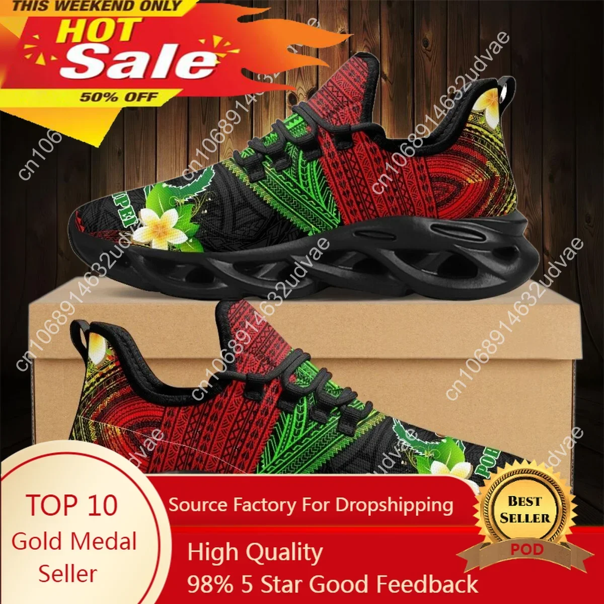 Running Shoes - Polinezya Pohnpei Plumeria Tasarım Bayanlar Yastık