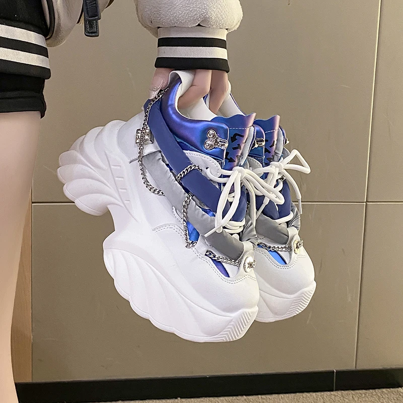 Breathable Mesh Athletic Shoes - Güzel Kawaii Kadın spor ayakkabı kama