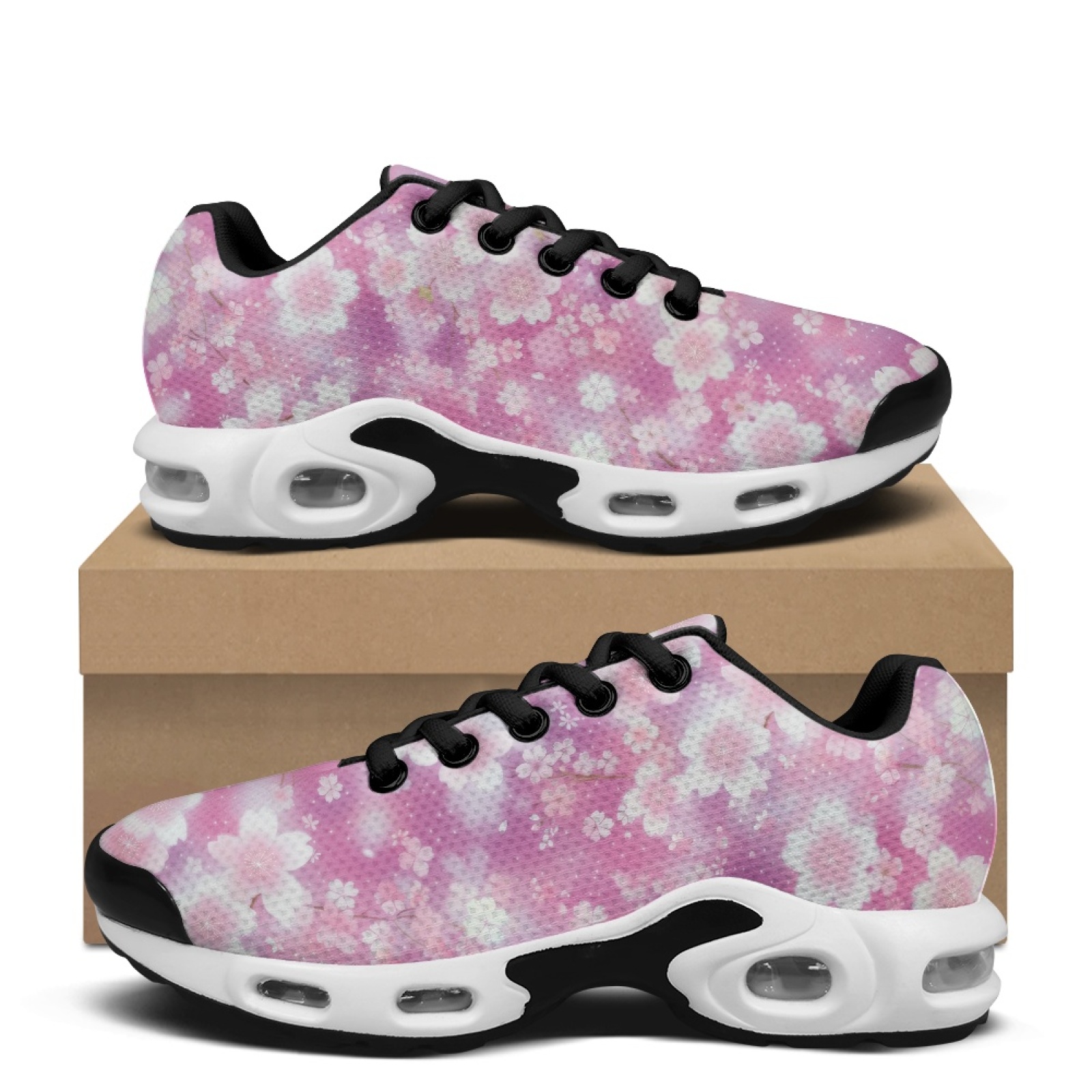 Air Cushion Jogger Shoes Men - PENSTROLL Pembe Çiçek Desenli Hava Yastıklı