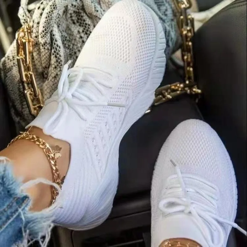 Kadın Günlük Örgü Spor Ayakkab - Knit Fabric Lace Up Sneakers incelemesi ve fiyatı