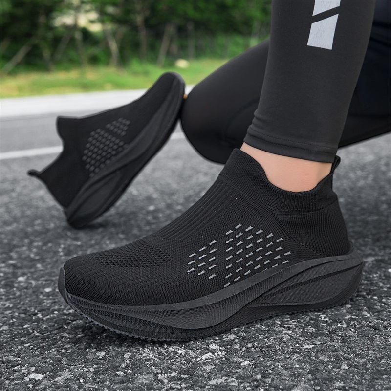 Unisex Çorap Üzerine Giyilebil - Knit Fabric Lace Up Sneakers incelemesi ve fiyatı
